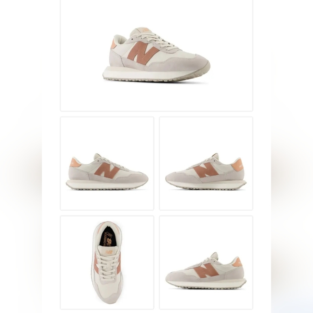 New Balance Women's Sneakers in Blush Pink and Cream